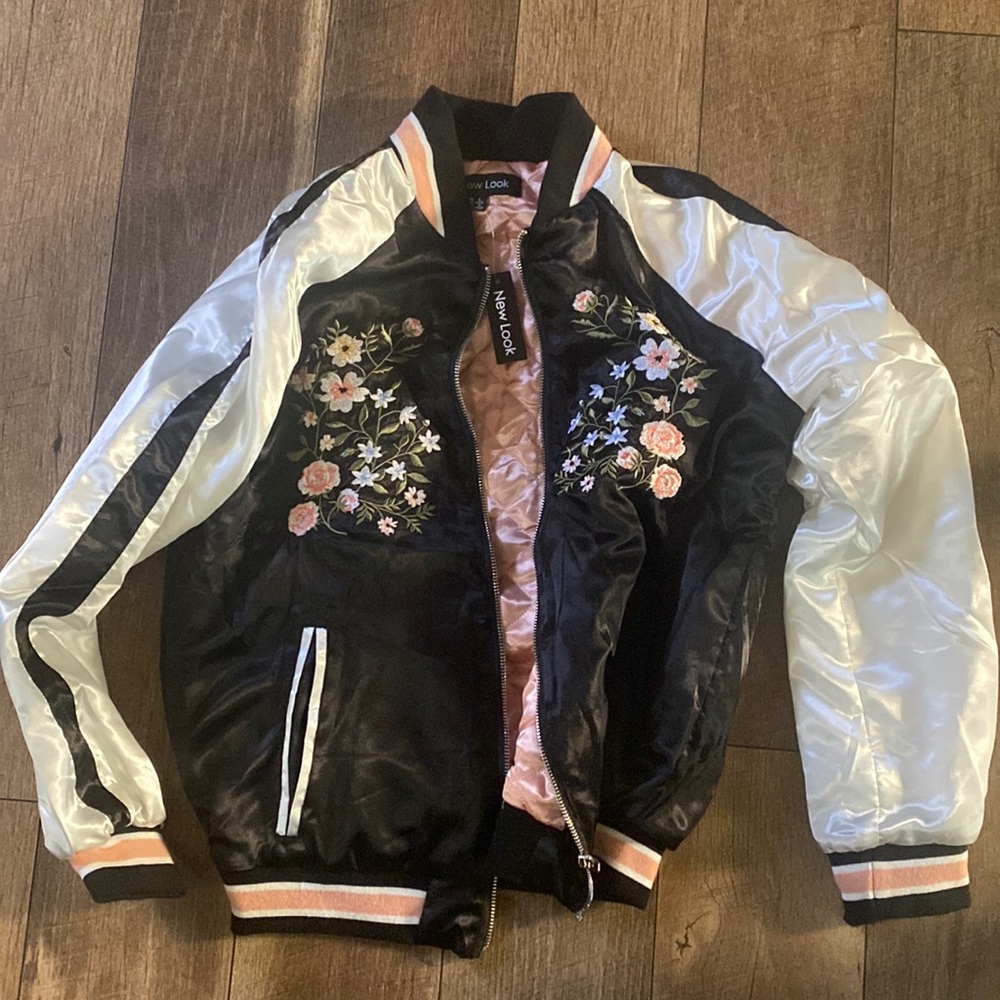 New Look Women's Black and Pink Jacket